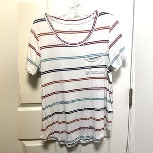 Market and Spruce classic striped tee w/ pocket size M